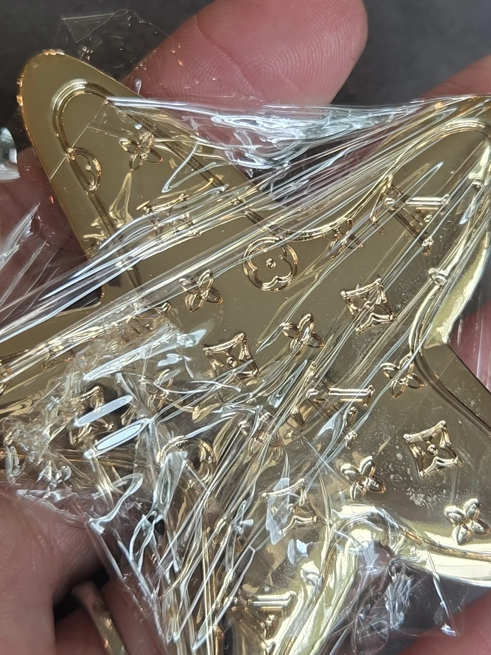 LV Gold Star Glitter Keychain Charm